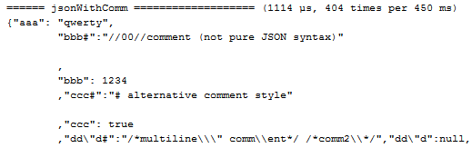 to JSON w/o comments